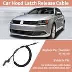 Front Hood Latch Release Cable for Volkswagen Jetta Sedan (2011–2017) No. 5C7823531