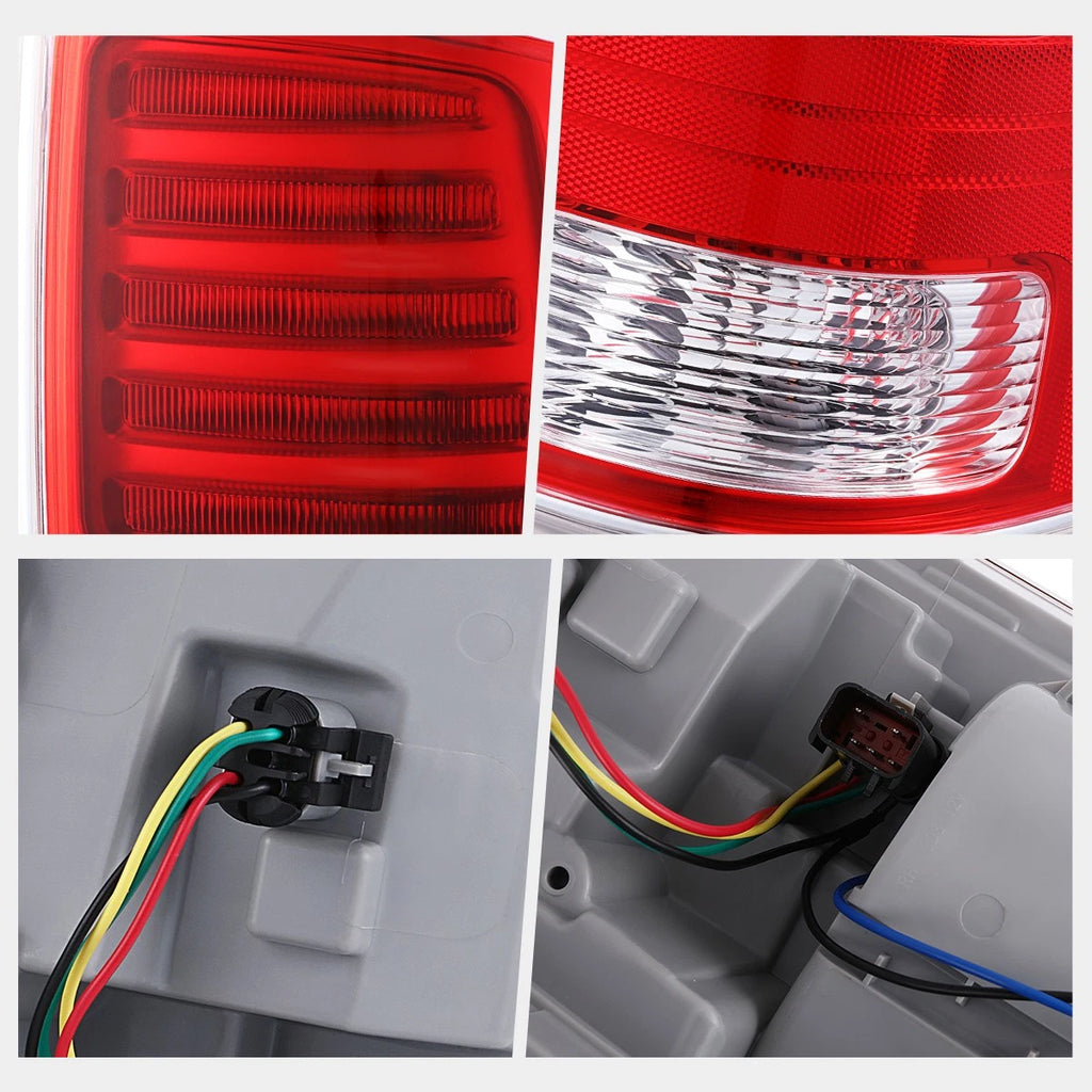 Red Lens LED Turn Signal Tail Brake Lights for Ram 1500-3500 (2013–2022)