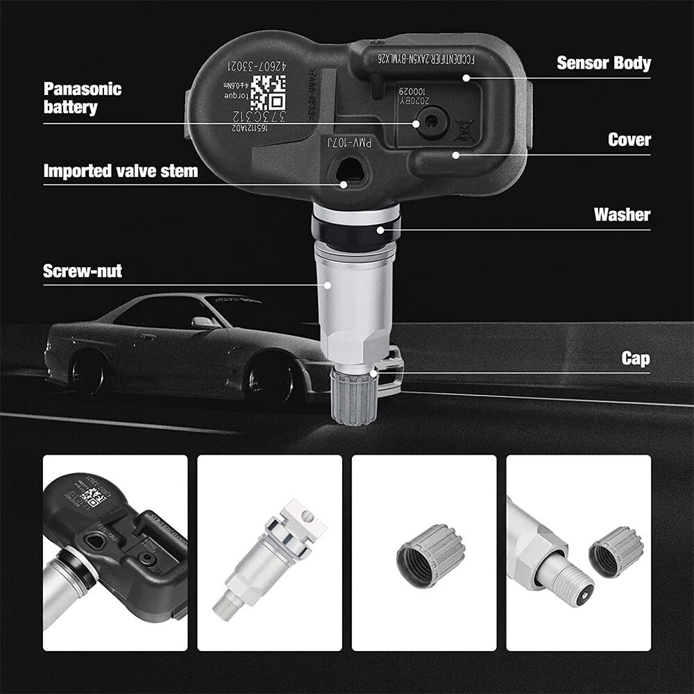 Set of 4 Tire Air Pressure Sensors for Toyota Corolla (2014–2019)