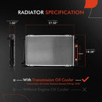 Radiator for Lincoln Town Car (1986–1990) Ford Country Squire (1987–1991)