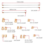 Brake Line Copper Fittings Install Kit for Front Line Lock