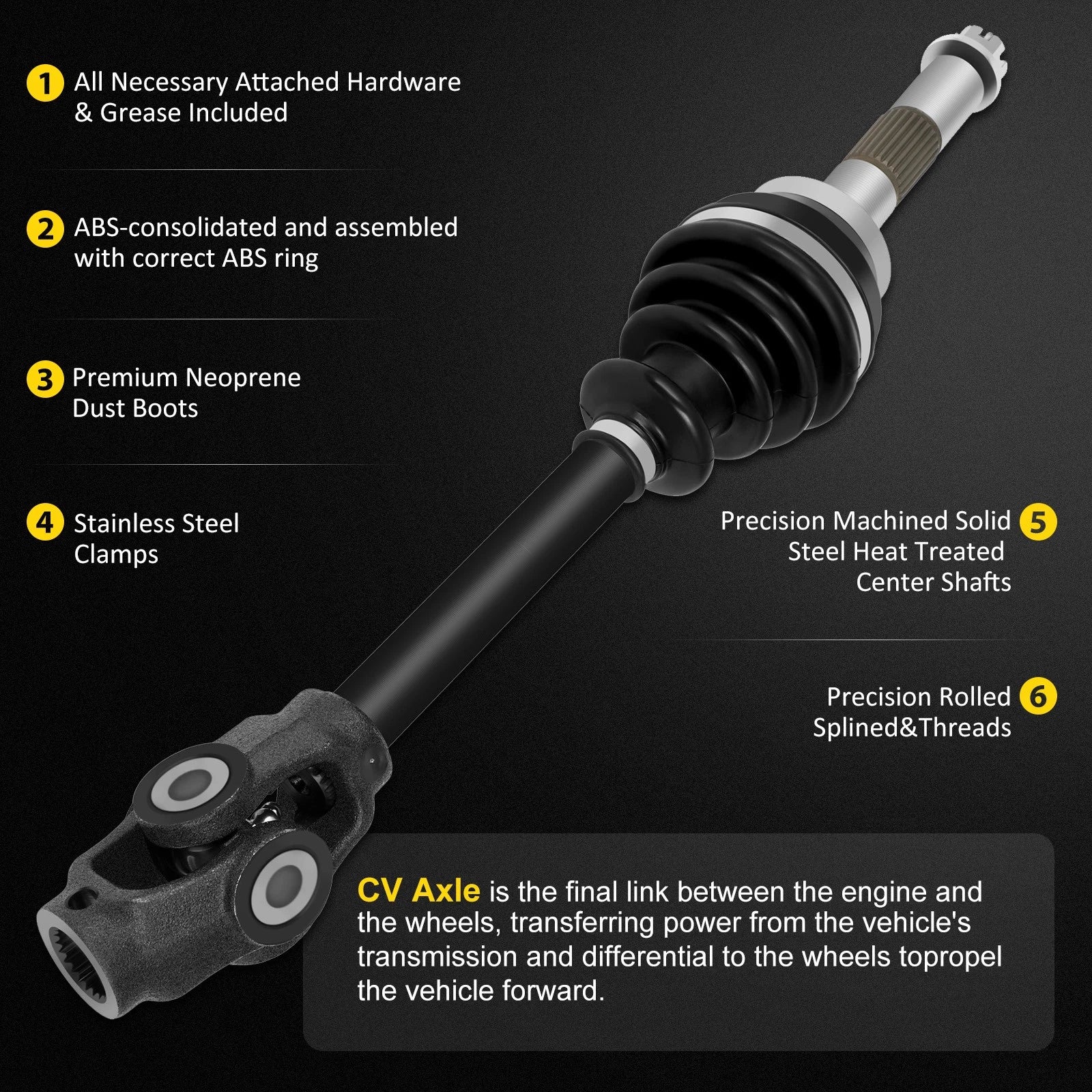 CV Axles for Polaris Sportsman 335 400 500 HO 6X6 Magnum 325