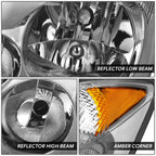 Chrome Amber Left Headlight for Dodge Sprinter (2007–2013)