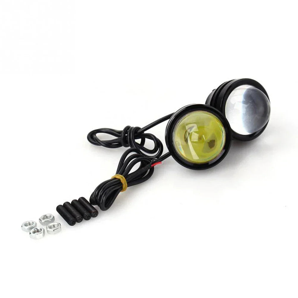 2 x White 12V-24V High Power Bull Eye LED Projector Fog Lamp for Car