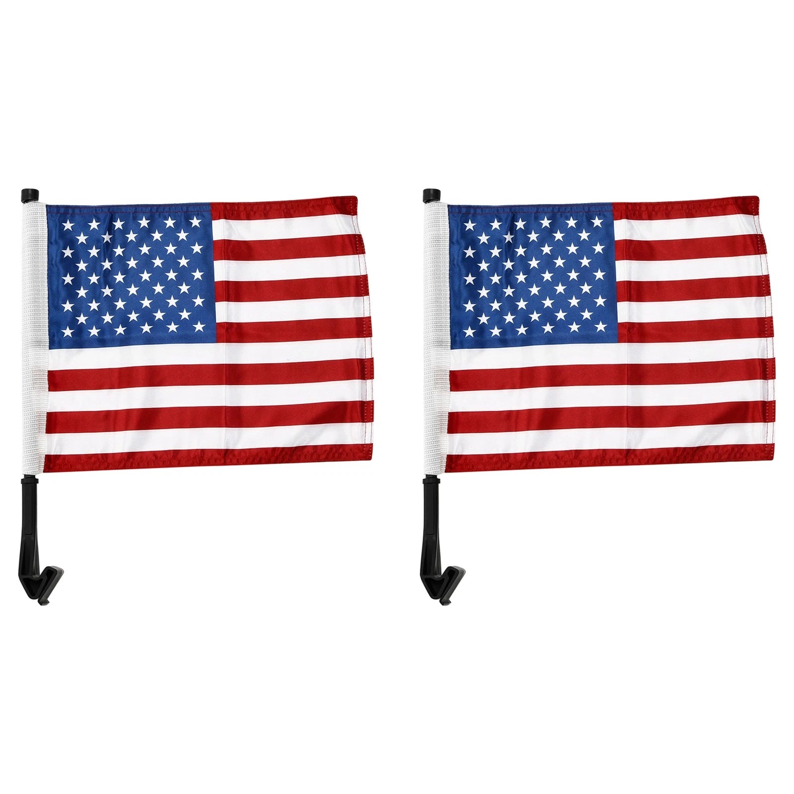 2X American Flags Pole Mount for Harley Touring Electra Road King Glide