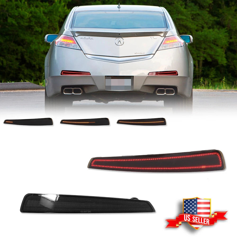 Smoked LED Tail Brake Signal Lights for Acura TL (2009–2011)