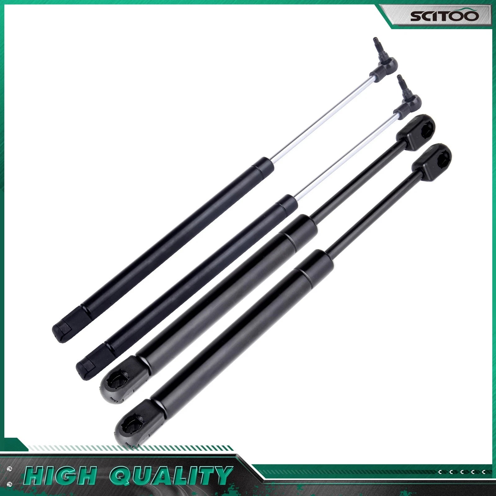 2 Rear Window & 2 Hood Lift Supports Gas Struts for Jeep Grand Cherokee (1999–2004)