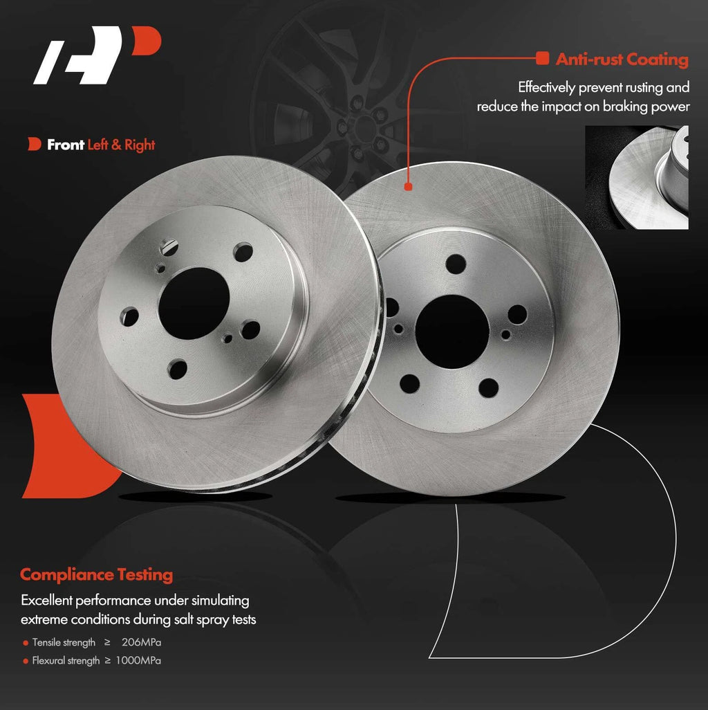 Front Disc Brake Rotor & Ceramic Pad for Toyota Corolla (2020â2022)