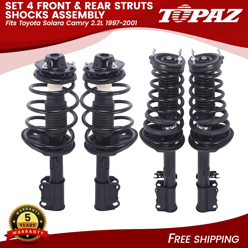 Set of 4 Strut Shock Assemblies for Toyota Solara Camry (1997–2001)
