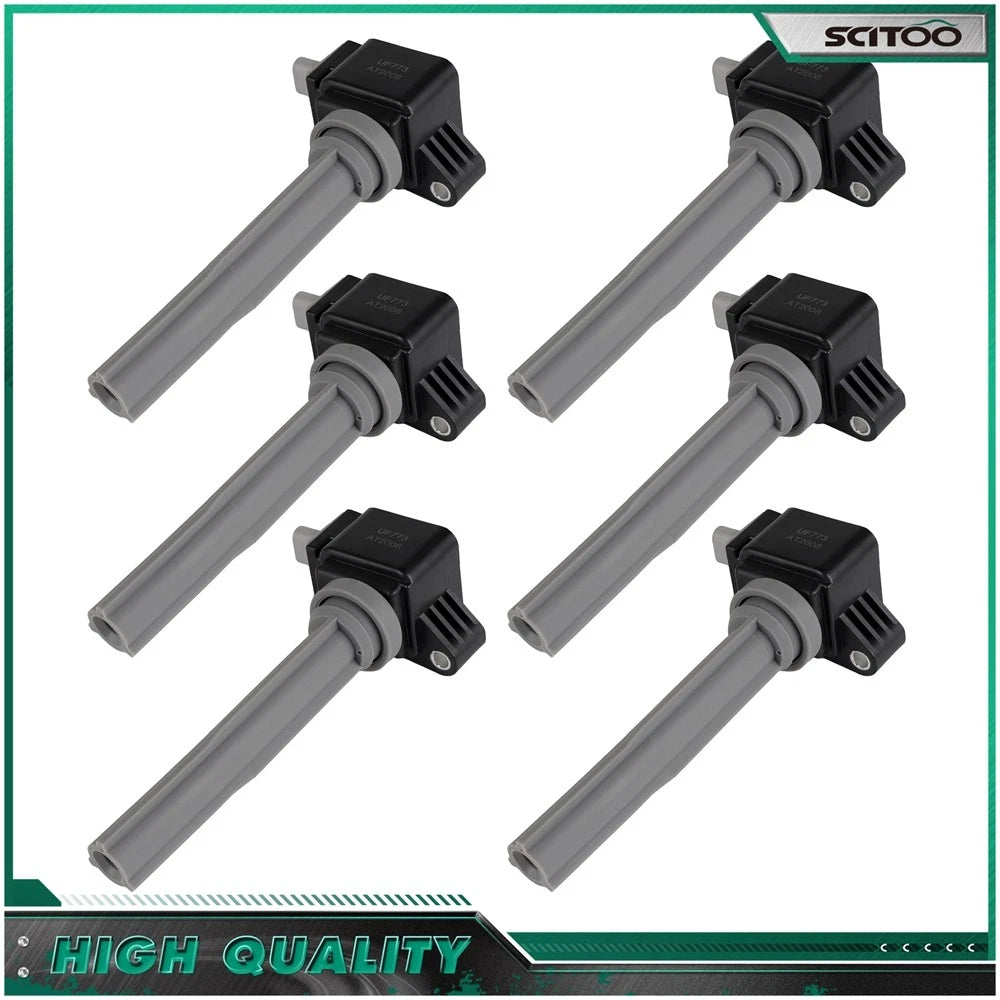 Set of 6 Ignition Coils for Ford F-150, Fusion, Edge, Lincoln MKX (2.7L)