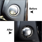 Carbon Fiber Engine Start Stop Button Ring Cover for Mercedes-Benz A B C GLC GLA (2013–2023)