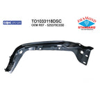 Replacement Front Passenger Side Outer Bumper Cover Support for Toyota (2011–2024)