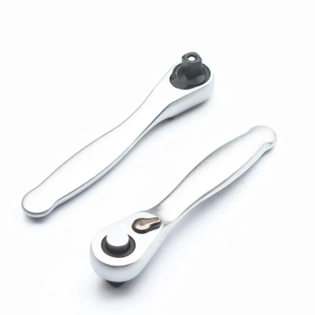 Set of 2 Ratchet Socket Wrenches with Hex Bit and Quick Release