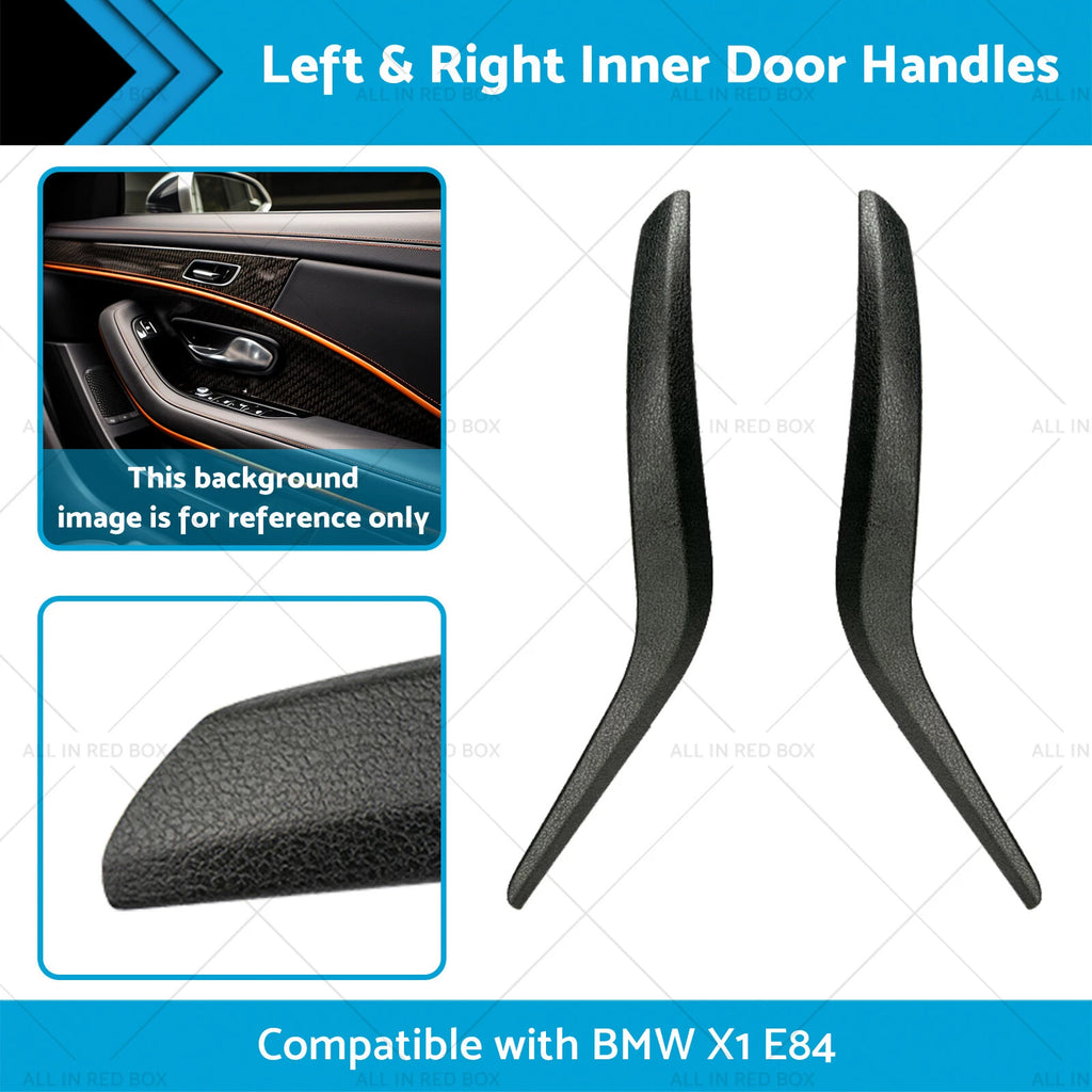 Door Handle Pull Panel Trim Black Pair for BMW X1 E84 (2009–2015)