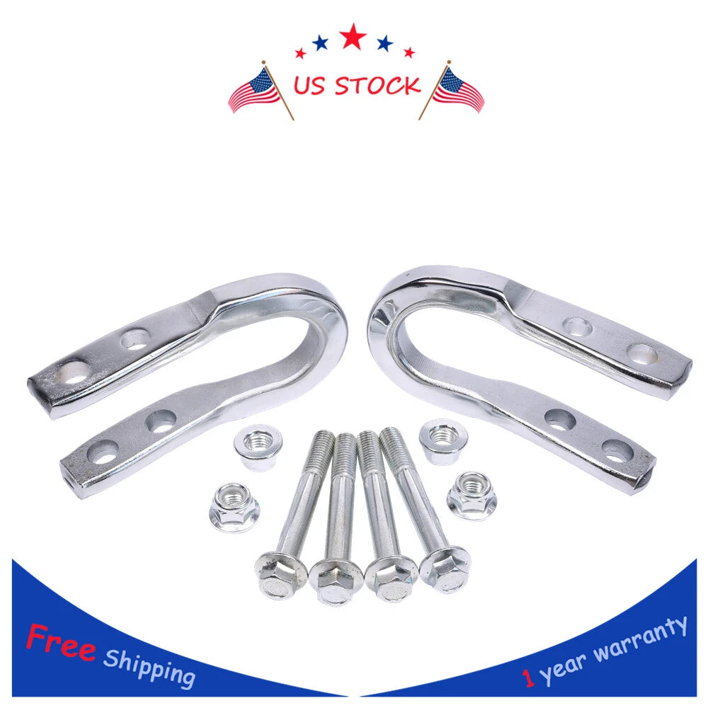 Chrome Tow Hooks Kit for Chevrolet Colorado GMC Canyon (2015–2020)