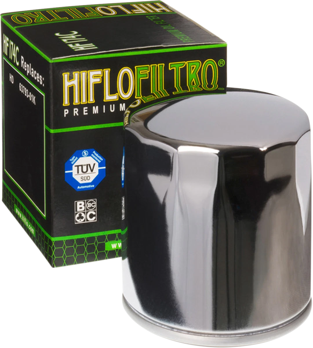 HIFLOFILTRO Oil Filter Chrome HF174C for