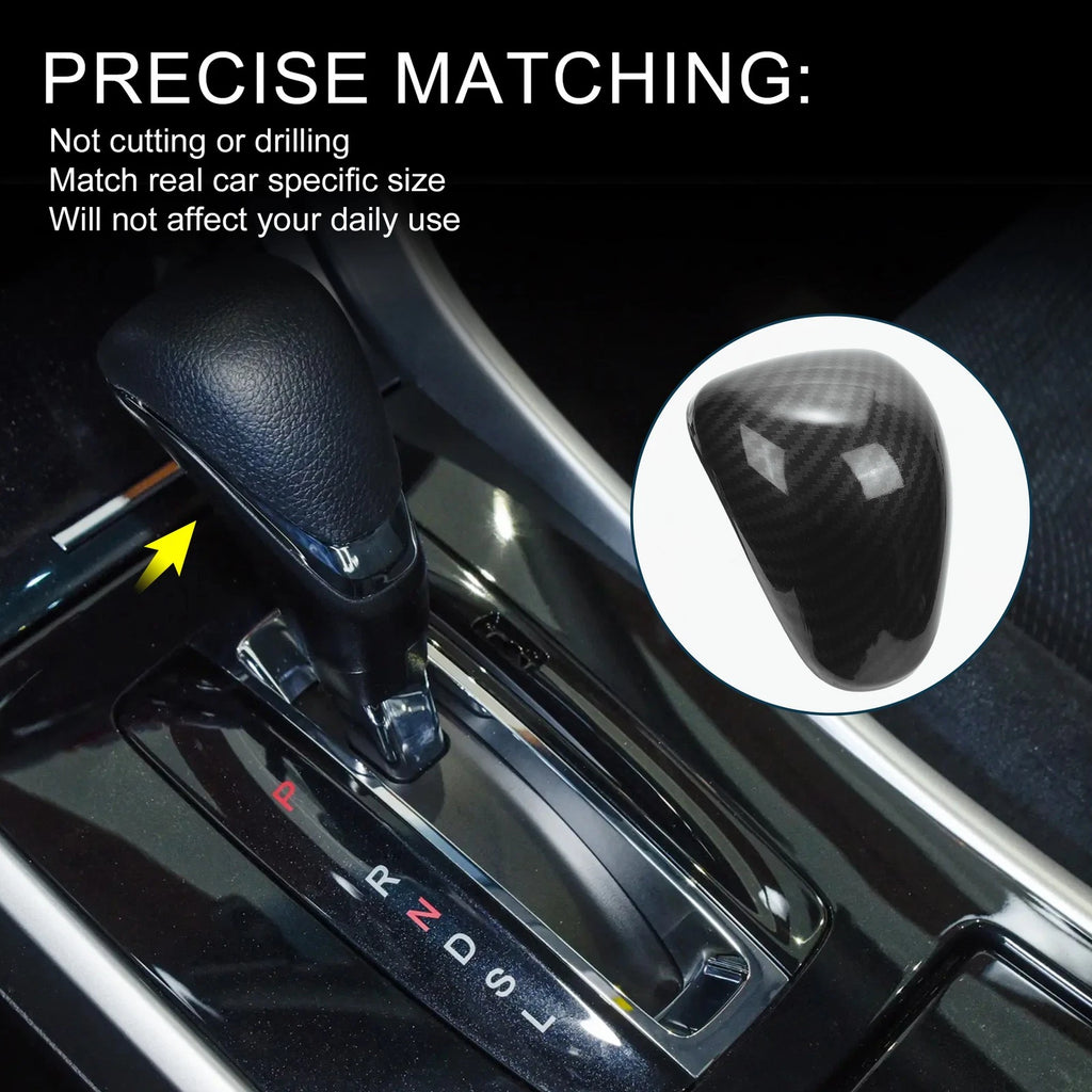 Carbon Fiber Gear Shift Knob Decorator Cover for Honda Accord (2013–2017)