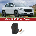1 Pc Gear Shift Knob Cover for Honda HR-V (2023–2024) Black Brown Faux Leather