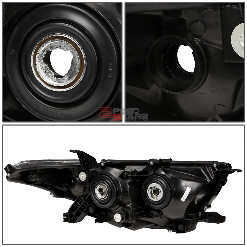 Chrome Housing Amber Corner Projector Headlight for Toyota Highlander (2011–2013)