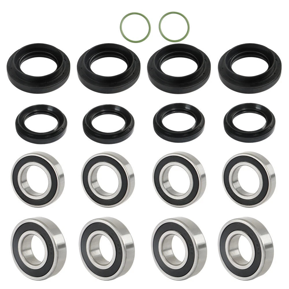 Front and Rear Wheel Bearings Seals Kit for Yamaha Rhino 450 660 700 (2012)