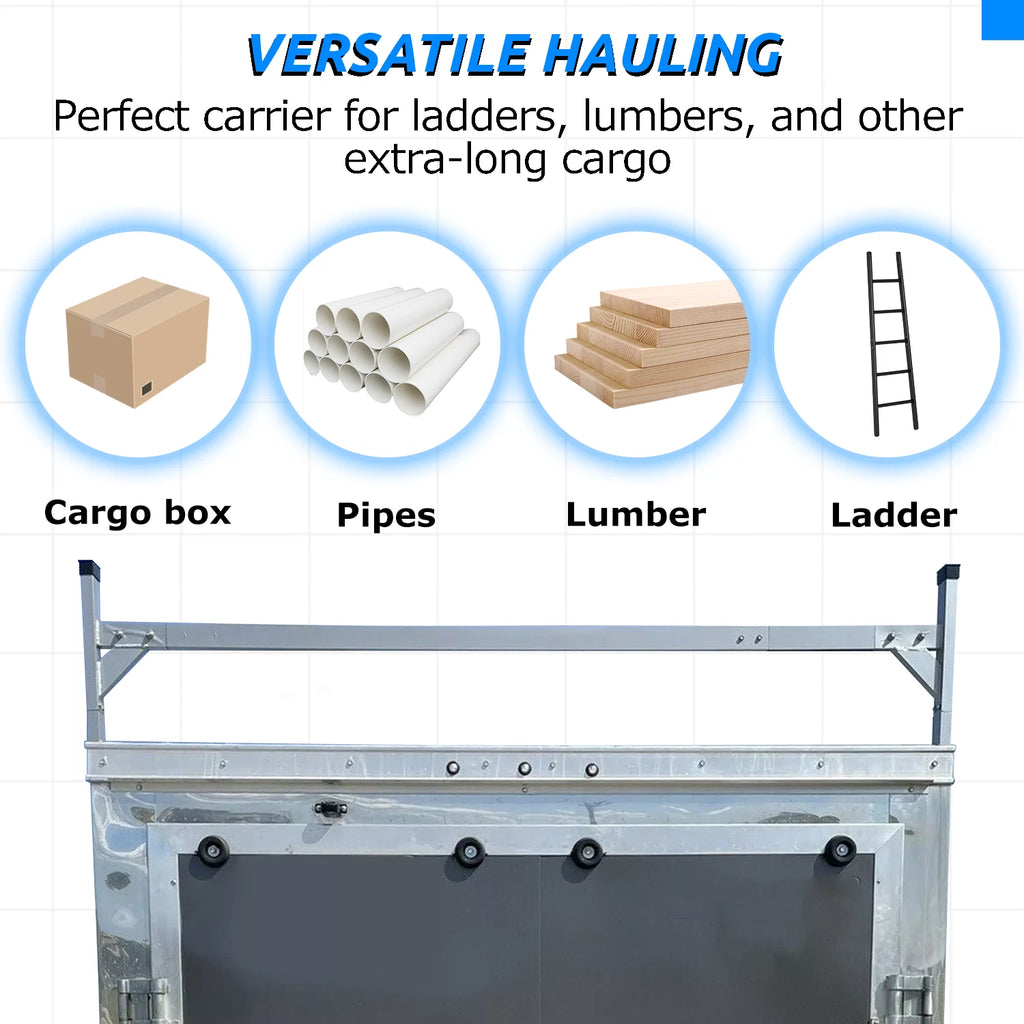 Adjustable Roof Mount Ladder Rack for Enclosed/Opened Trailer 4'-8.5'