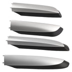 Set of 4 Roof Rack Rail Caps for Toyota RAV4 (2013–2018) Black Silver ABS