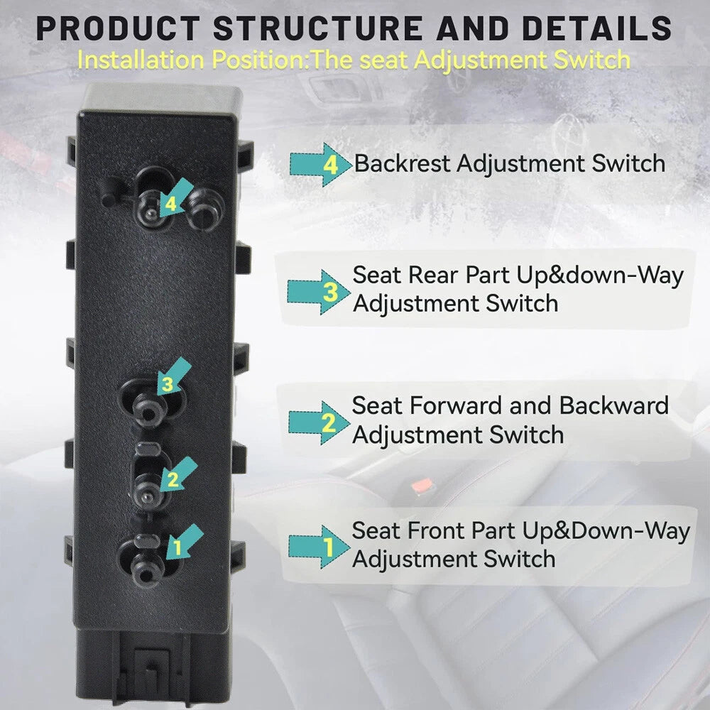 Seat Control Switch for Chevrolet Camaro (2010–2015) 25974714
