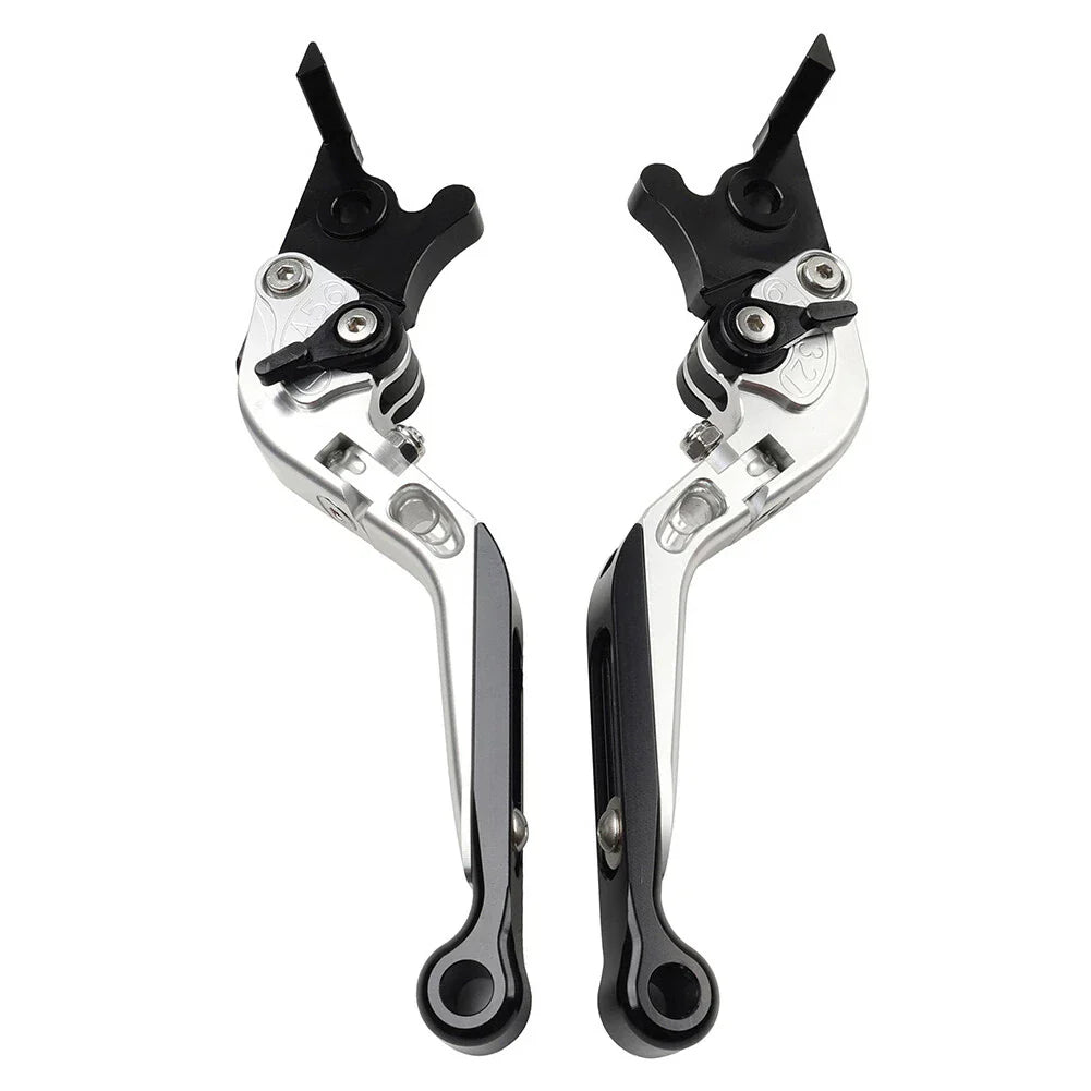 CNC Extendable Brake Clutch Levers for Honda VFR1200F (2010-2014) Silver