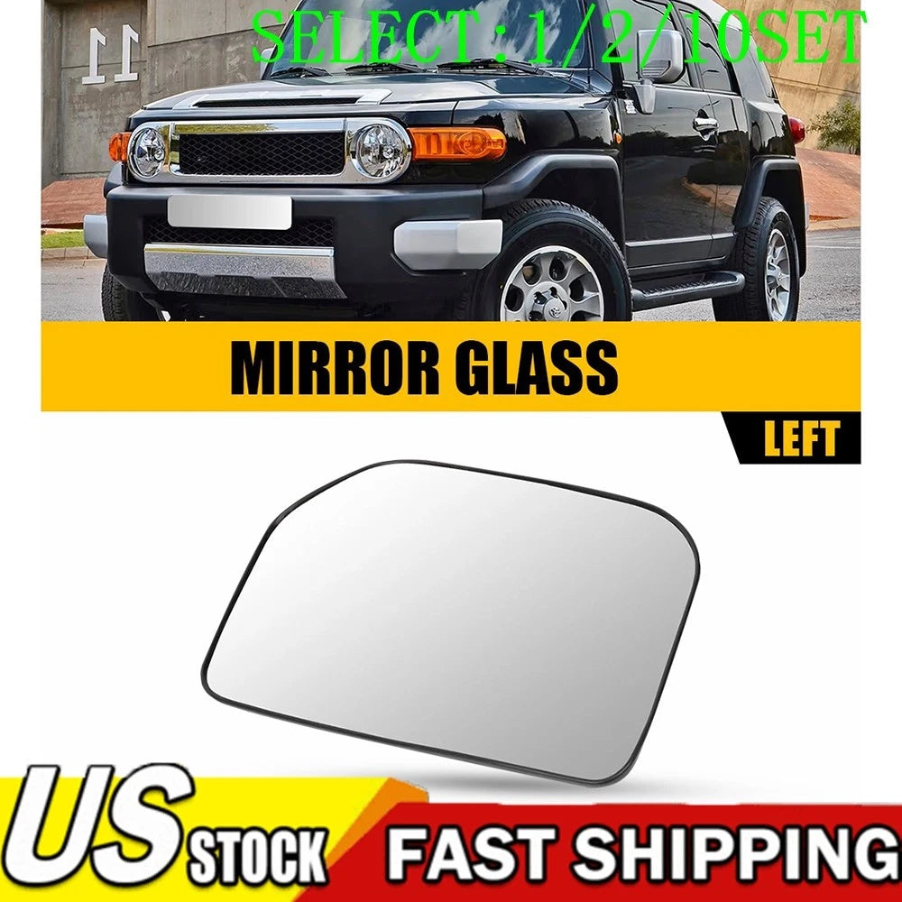 Mirror Glass for Toyota FJ Cruiser (2007–2014) Driver Left Side