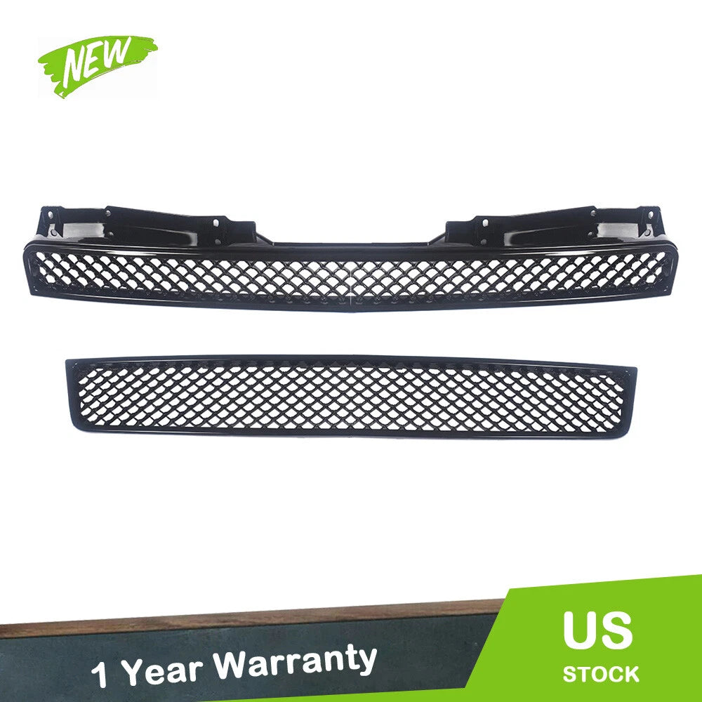Upper Lower Grille Bumper Assembly Set for Tahoe Suburban Avalanche (2007–2014)