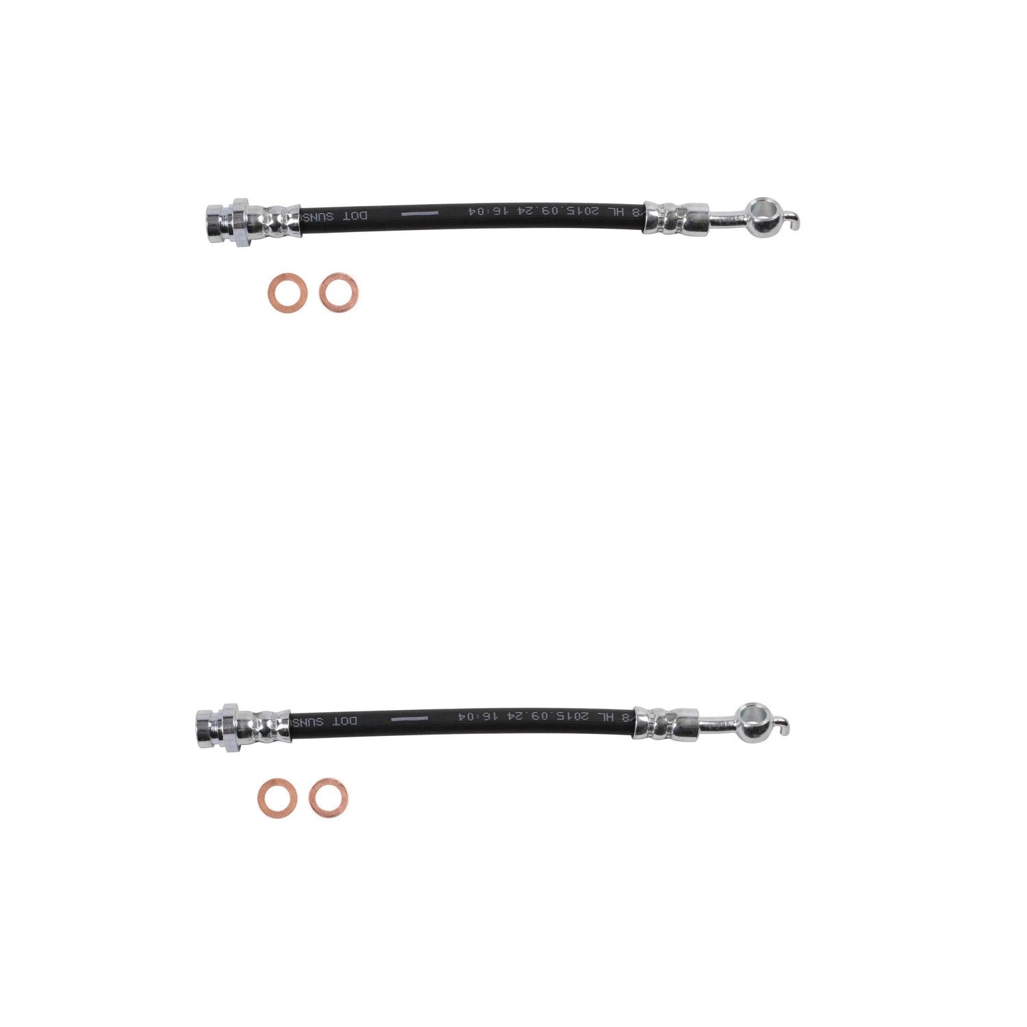 Set of 2 Front Outer Brake Hydraulic Hoses for Kia Spectra/Spectra5 (2000–2009)