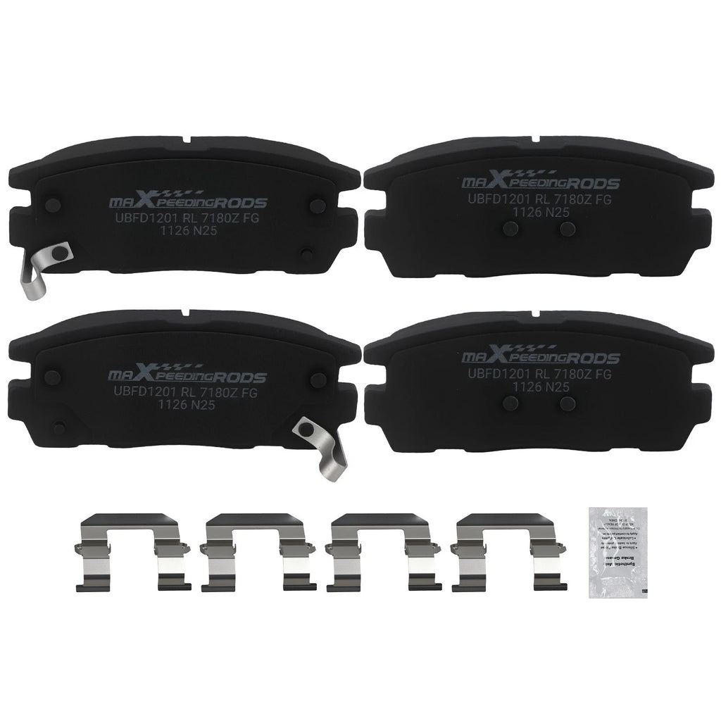 Set of 4 Rear Ceramic Brake Pads for Pontiac Torrent (2007–2009) / GMC Terrain (2010–2017)