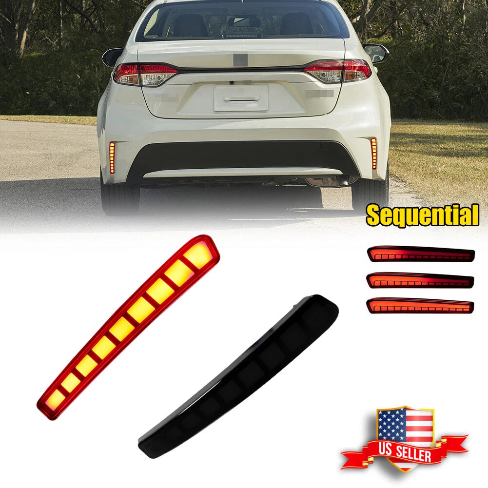 LED Smoked Rear Reflector Tail Light for Toyota Corolla (2020–2021)