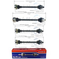 Set of 2 CV Axle Shafts for Audi A4 Quattro (2002–2008)