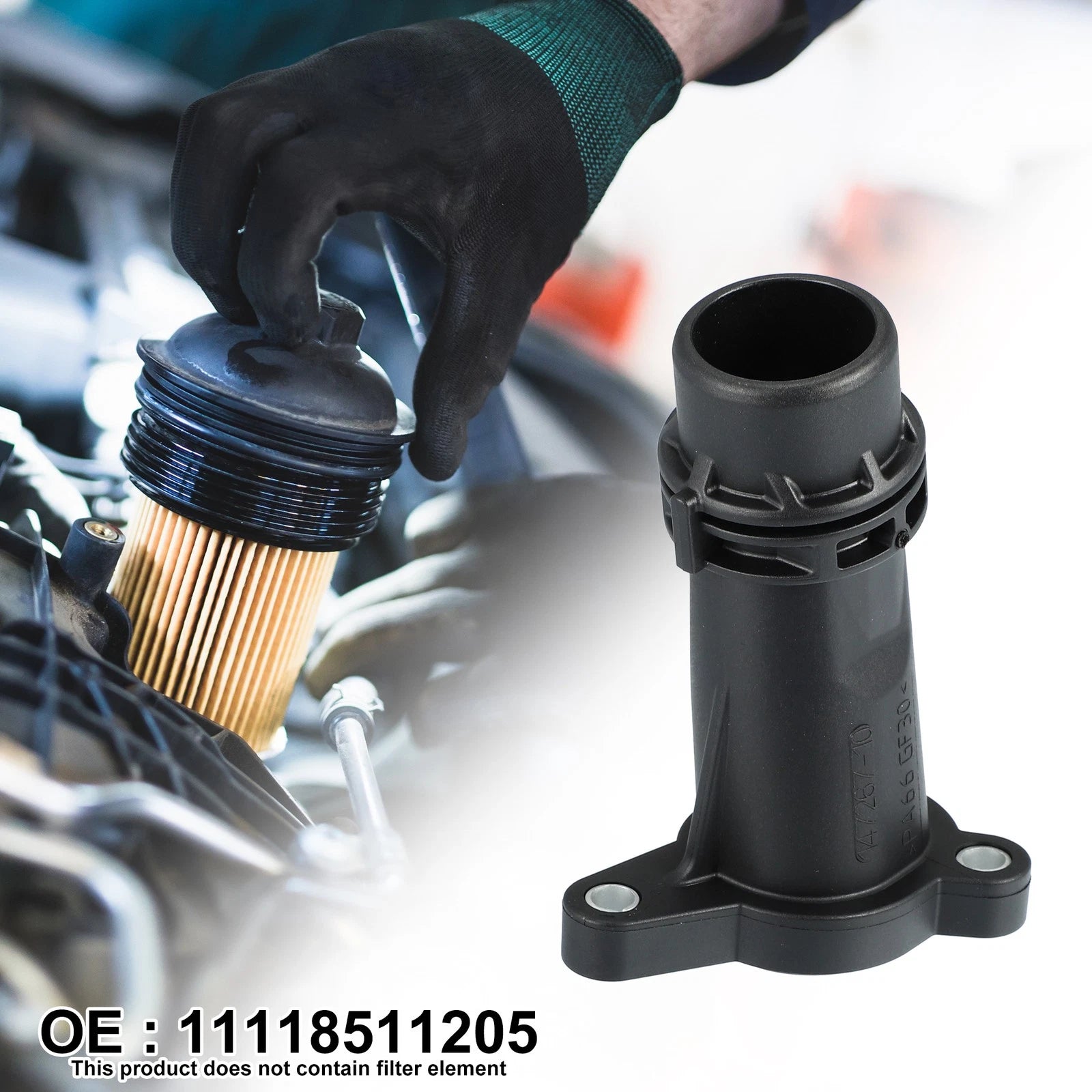 Black Oil Filter Cap Cover 11118511205 for BMW 530i X1 X2 X3 530e 220i 230i 520i (2017–2023)