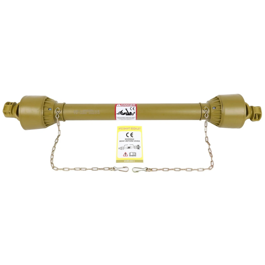 PTO Drive Shaft + Clutch for Universal Tractor (1-3/8" x 6 Spline, 39"-55")