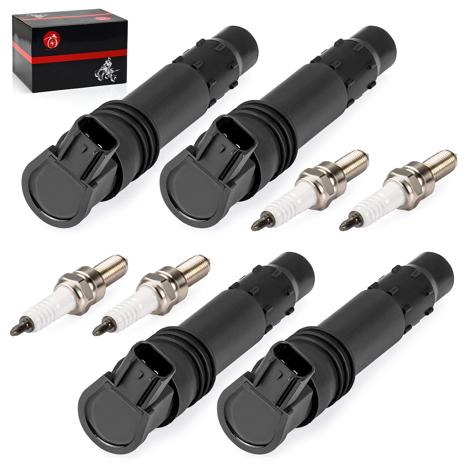 Set of 4 Ignition Coils Iridium Spark Plugs for Suzuki Boulevard C109R M109R (2006–2019)