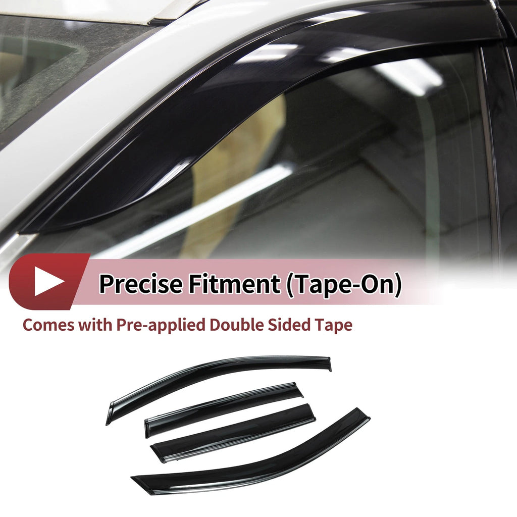 Set of 4 Window Deflectors for Honda Fit Hatchback (2007–2008)