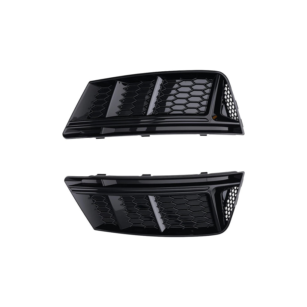 2X Fog Light Grille Lower Bumper Cover for Audi A4 B9 (2016–2018)