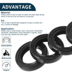 Set of 5 Oil Seal Rotary Shaft Seal NBR Rubber 17x25x5mm
