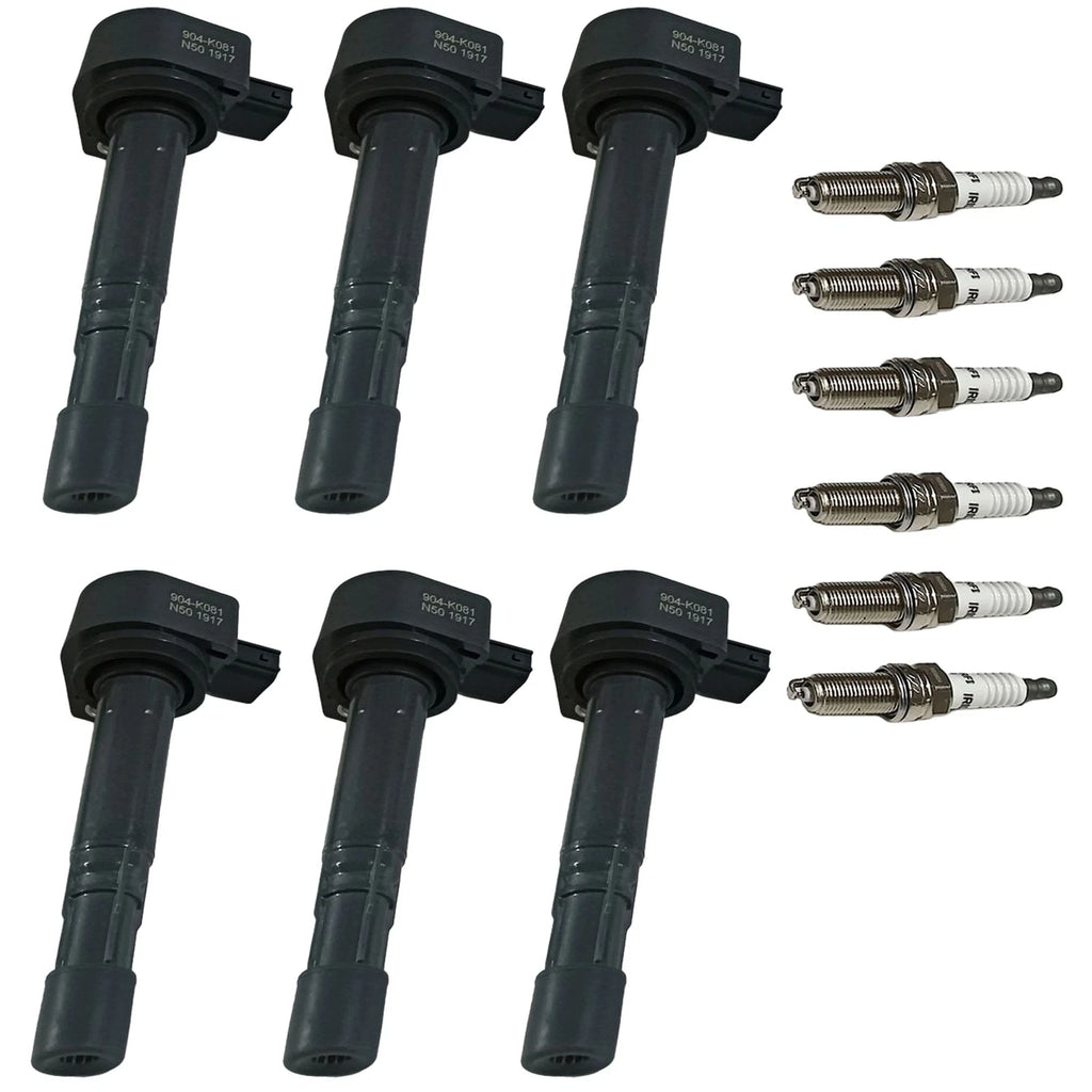 6X Ignition Coil & Spark Plug for Honda Ridgeline (2006–2008)