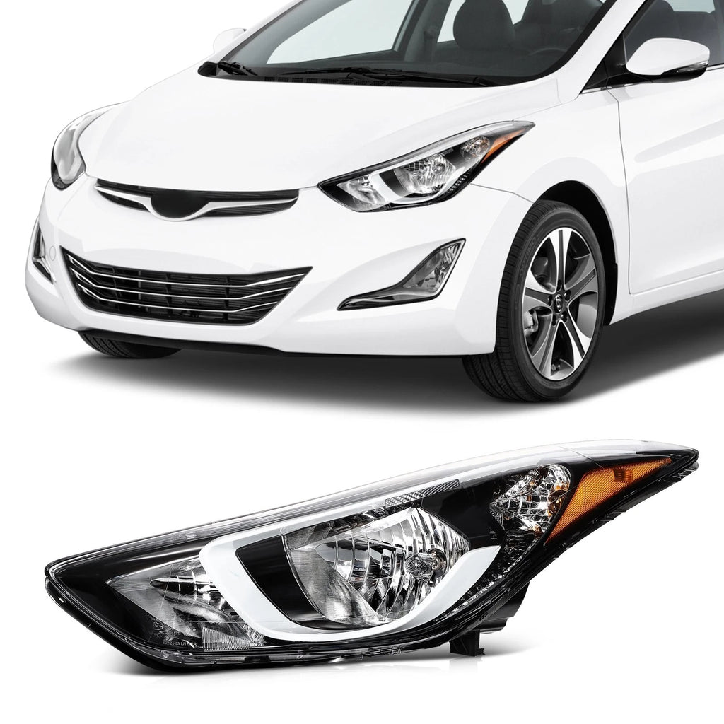 Left Driver Side Headlight for Hyundai Elantra 2014–2016 (1.8L, 2.0L)