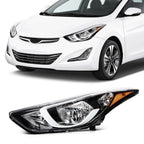 Left Driver Side Headlight for Hyundai Elantra 2014–2016 (1.8L, 2.0L)