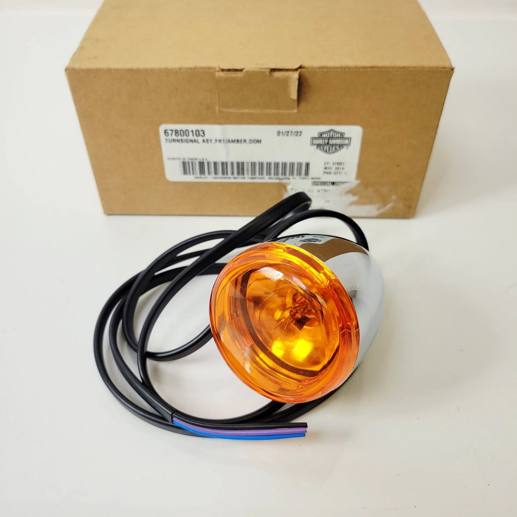 Chrome Front Turn Signal for Harley-Davidson Touring (2014–2025) 67800103