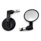 Round Bar End Mirror for Harley (7/8", 1", 22mm, 25mm) Diamond Cut