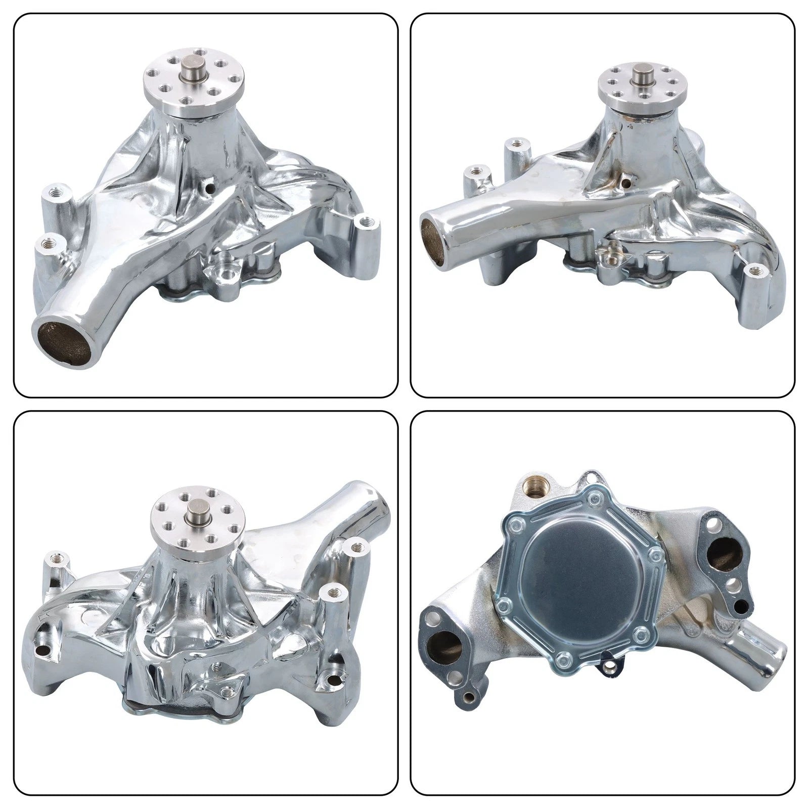 Chrome Big Block Long Water Pump for Chevy 396 402 427 454 (1969–1987)