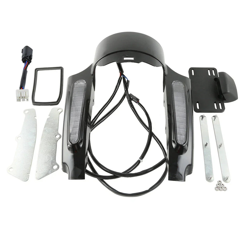 Black Rear Fender Fascia Set for Harley Road Glide Touring (2009-2013)