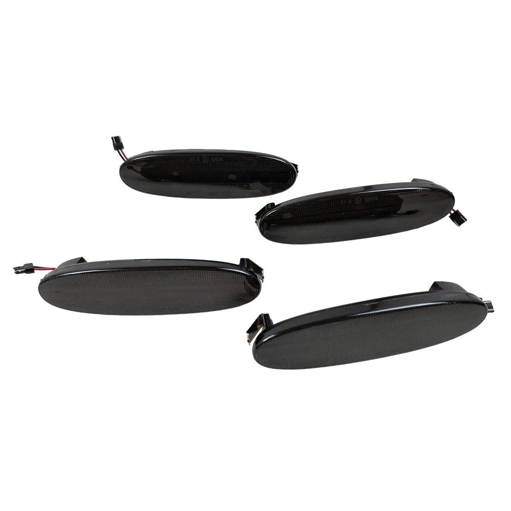4X LED Smoked Front Rear Side Marker Light for Jaguar XJ XJ8 XJR (1998–2003)