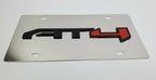 Chrome Metal Vanity License Plate Emblem for GMC AT4 (2020–2024)