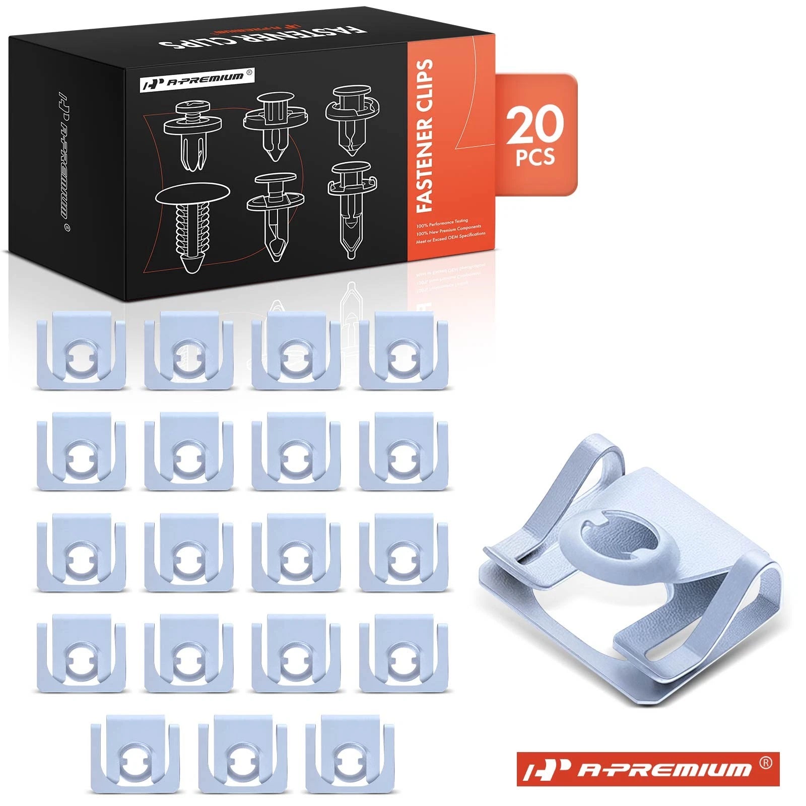 20Pcs Steel Speed Nut Retainer Clips for BMW 525i 528i 530i (1997–2006)